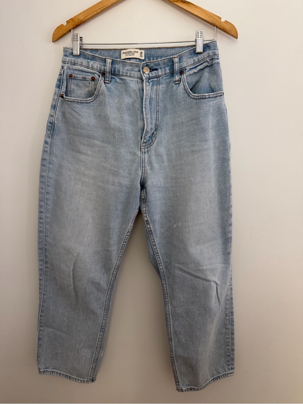 Abercrombie and Finch Light Blue  Straight-Leg Jeans